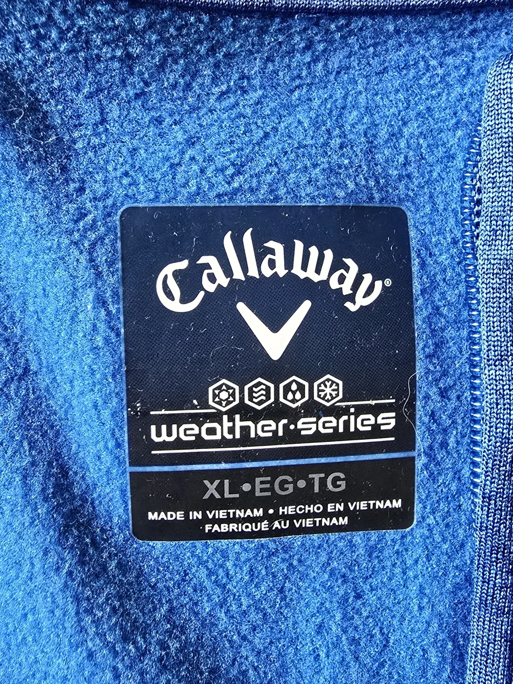 Callaway Men's Royal Blue Quarter-Zip Pullover with Contrast Trim